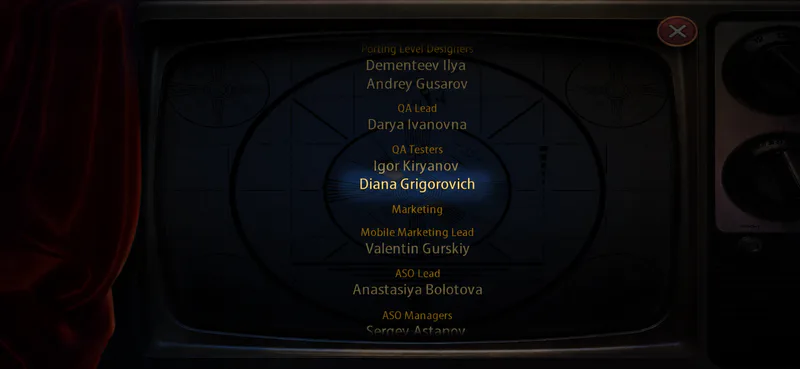 Mystery Tales 9 in-game credits
